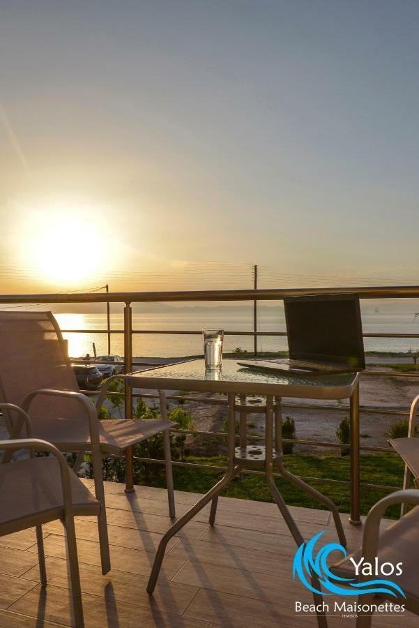Yalos Beach Maisonettes Skala Sotiros Bagian luar foto