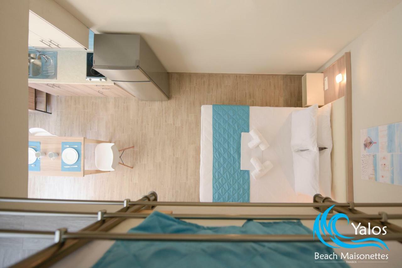 Yalos Beach Maisonettes Skala Sotiros Bagian luar foto