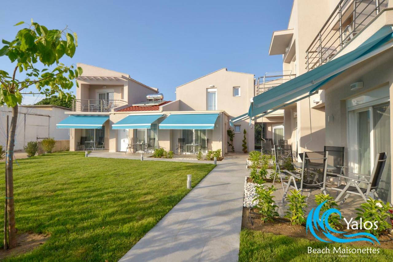 Yalos Beach Maisonettes Skala Sotiros Bagian luar foto